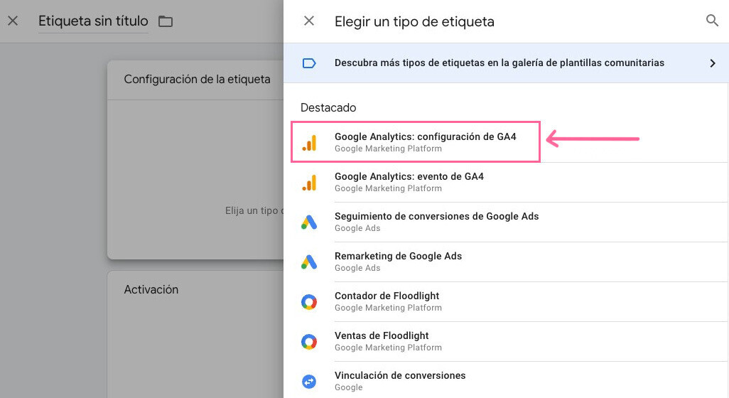 Google Analytics: configuración de GA4