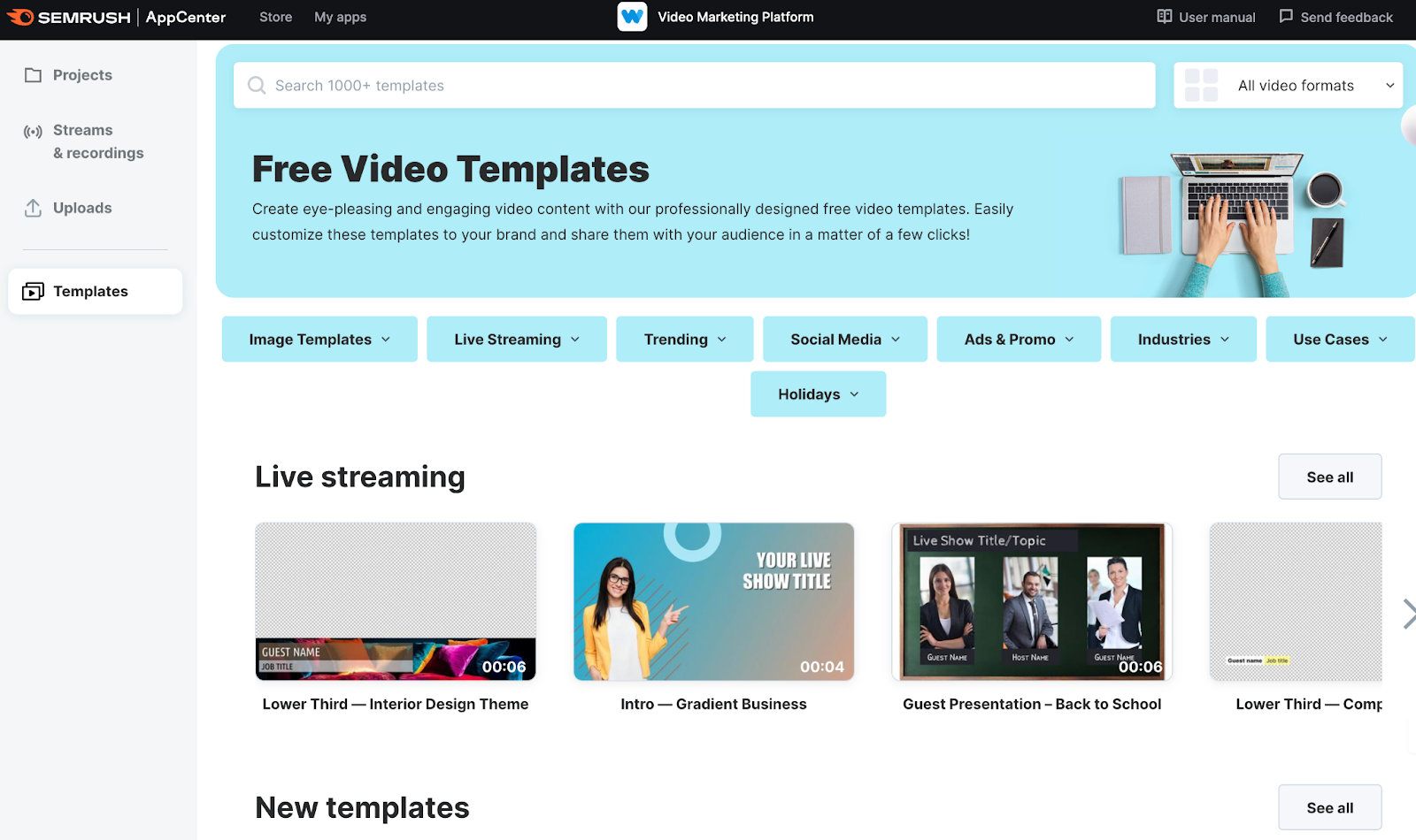 create video ads in video marketing platform