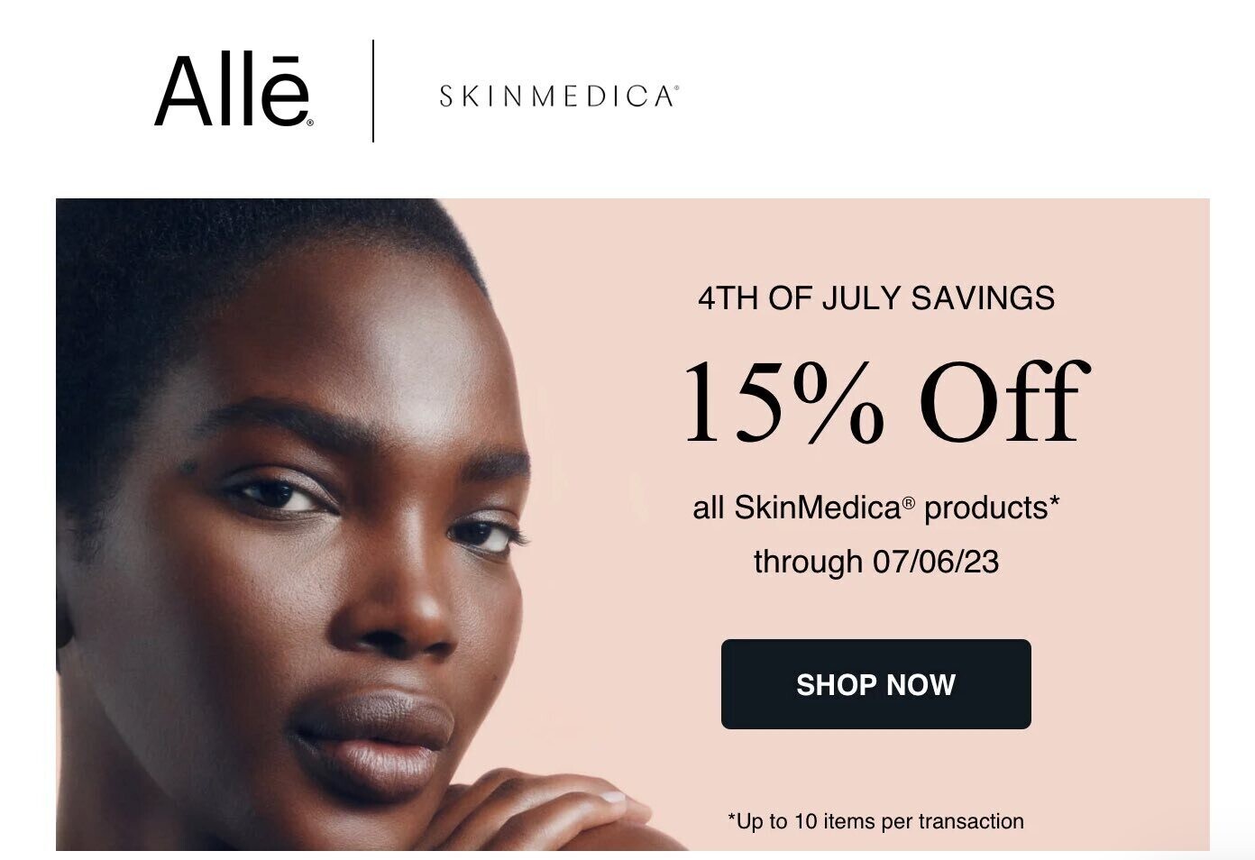 "4th of July savings - 15% Off" email by Alle