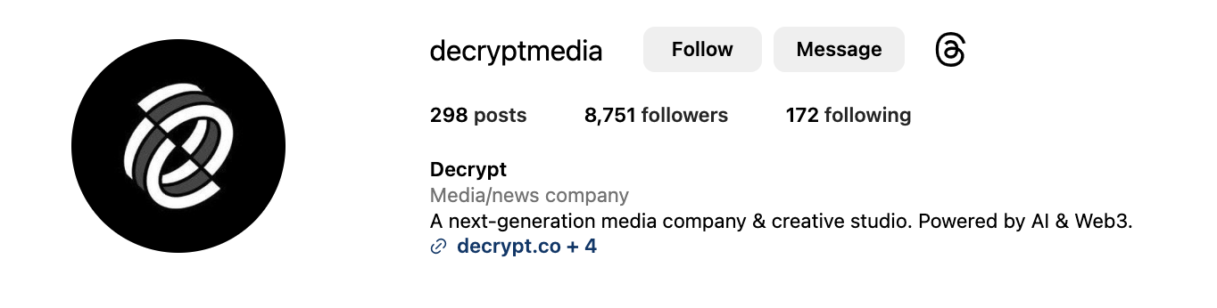 Decrypt account on Instagram