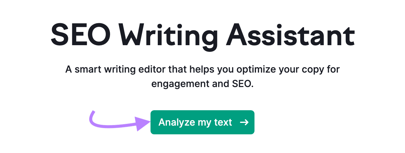 SEO Writing Assistant tool