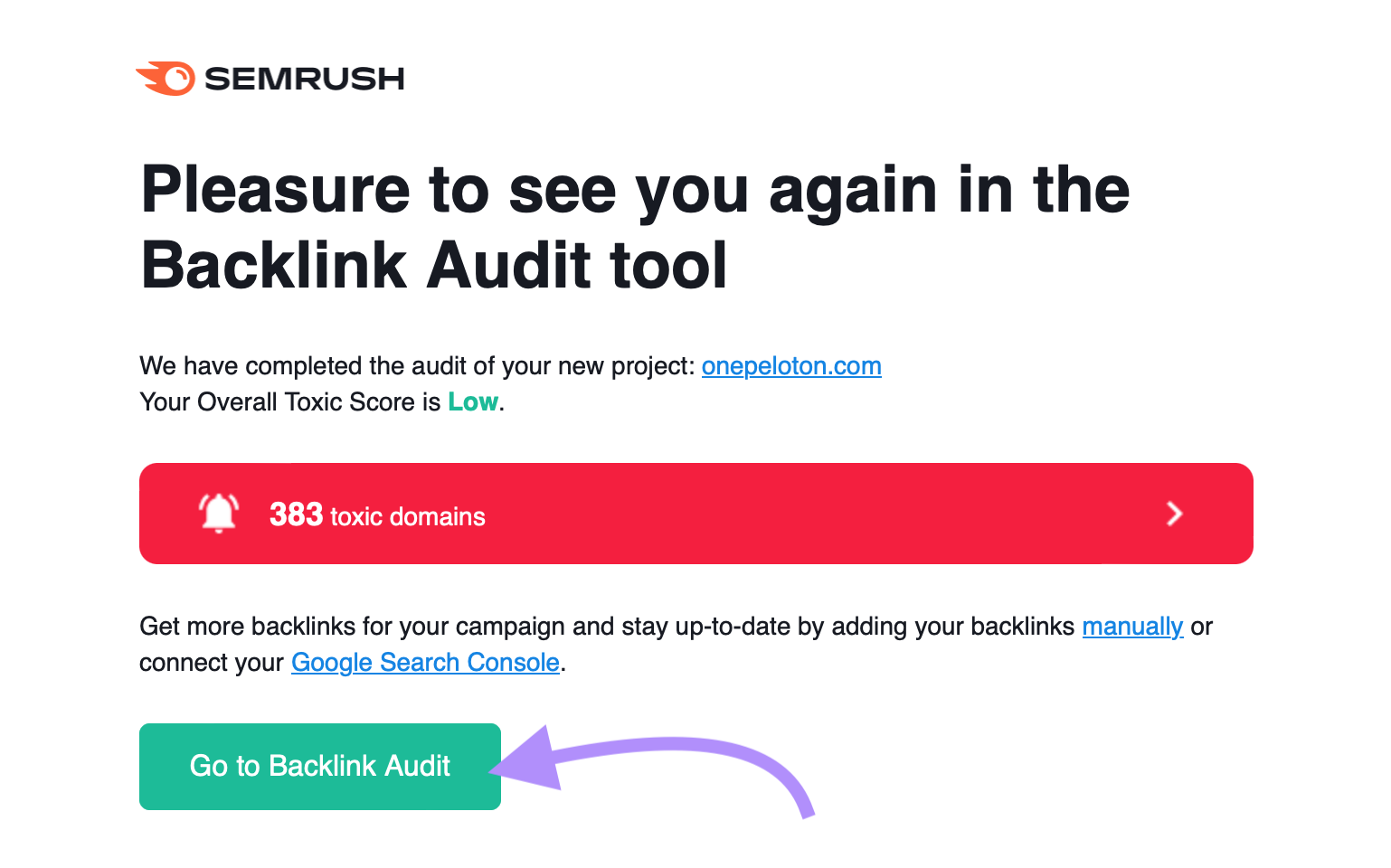 Backlink Audit vie  message