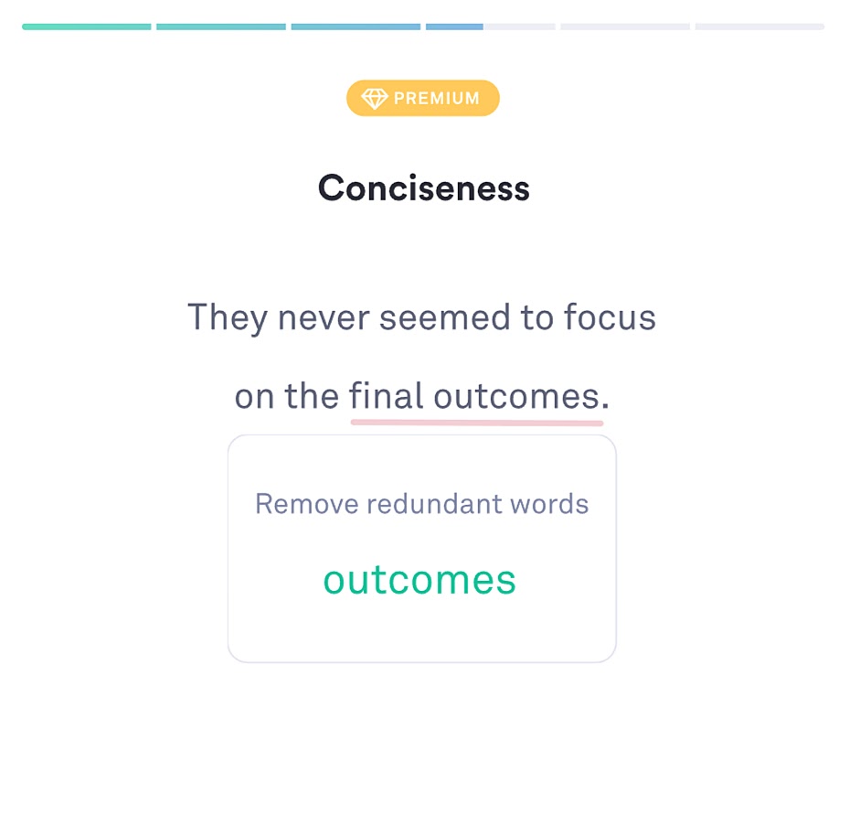 A tip to remove redundant words in Grammarly