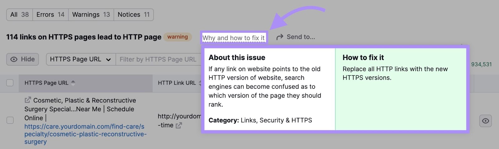 An mentation  of the recovered  HTTPS contented   and however  to hole  it