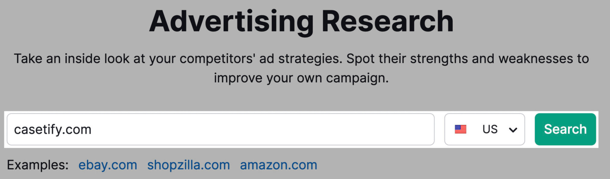 Advertising Research tool