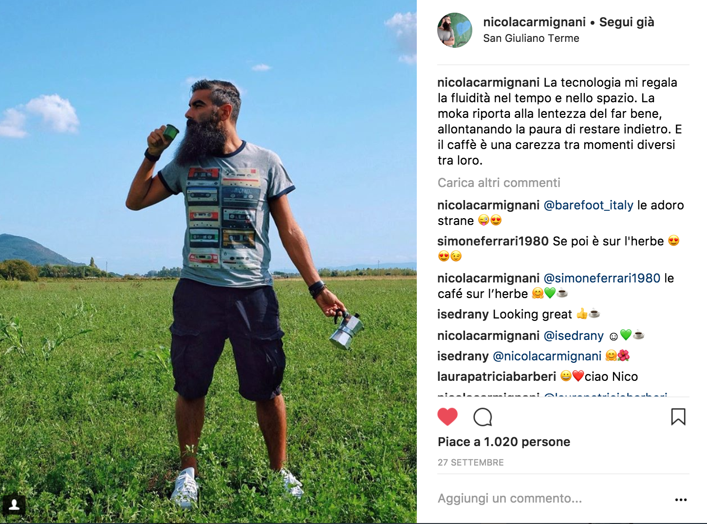 Influencer e storytelling: l'esempio di Nicola Carmignani