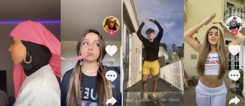 an example of a TikTok Duet