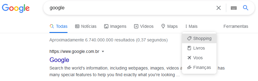Os 10 principais motores de busca 4 opções de pesquisa no google