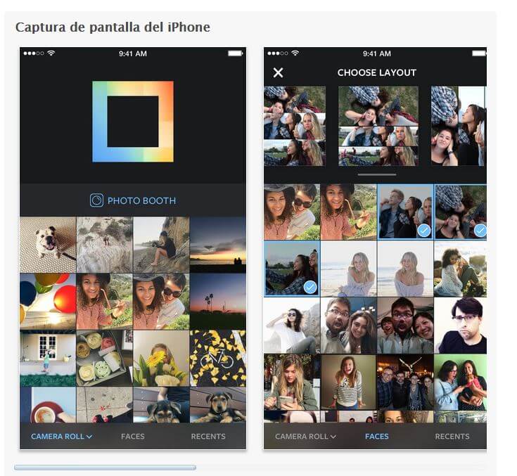 Apps para Instagram: Layout