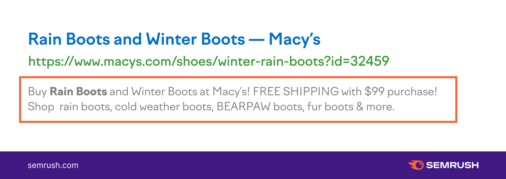 Boots meta description example