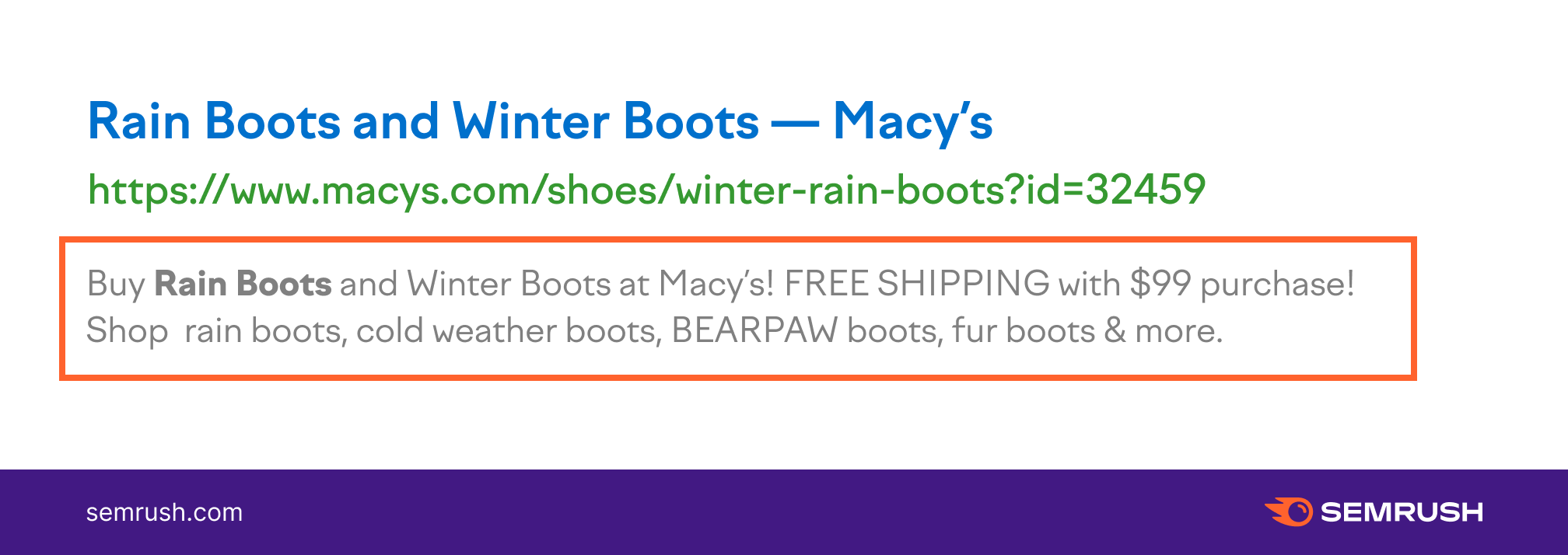 Boots meta statement  example