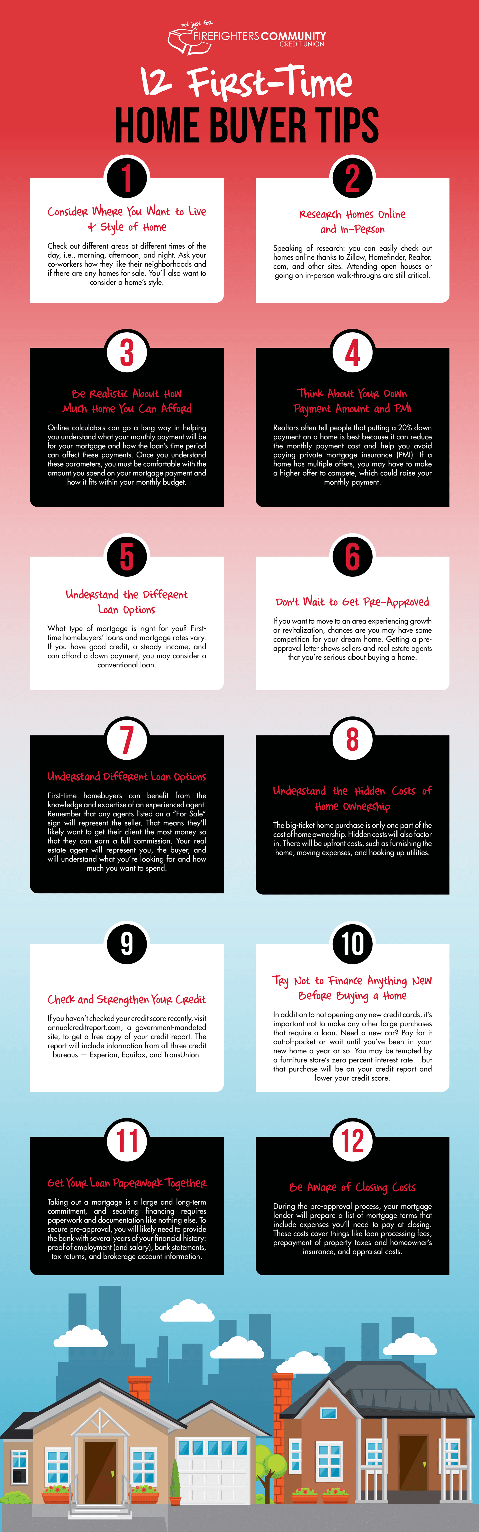 Infographie « 12 conseils pour l'achat d'une première maison »
