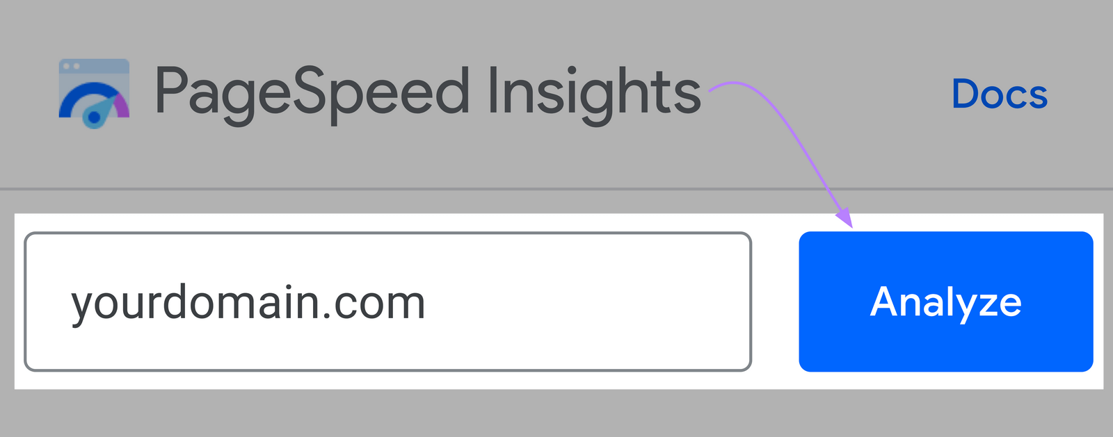 PageSpeed Insights tool