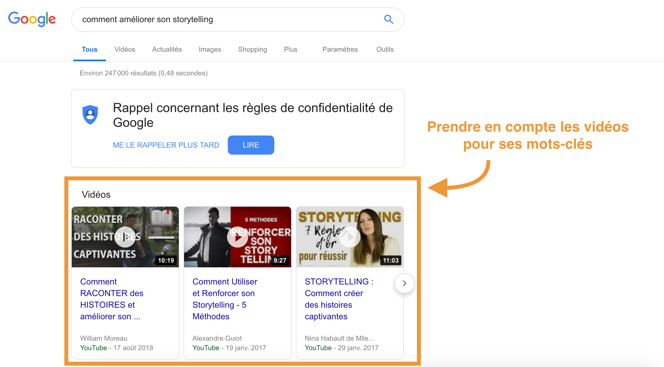 trouver des mots-clés pertinents en 2019 YouTube