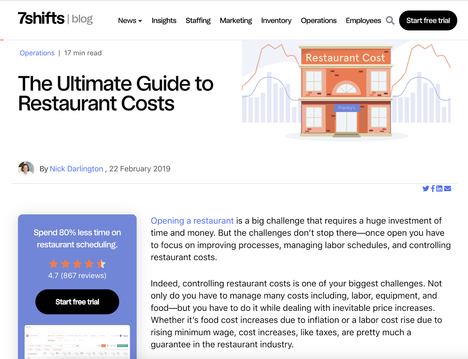 Pillar leafage   for "The Ultimate Guide to Restaurant Costs"