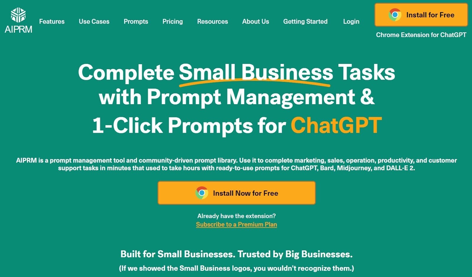 AIPRM for ChatGPT homepage