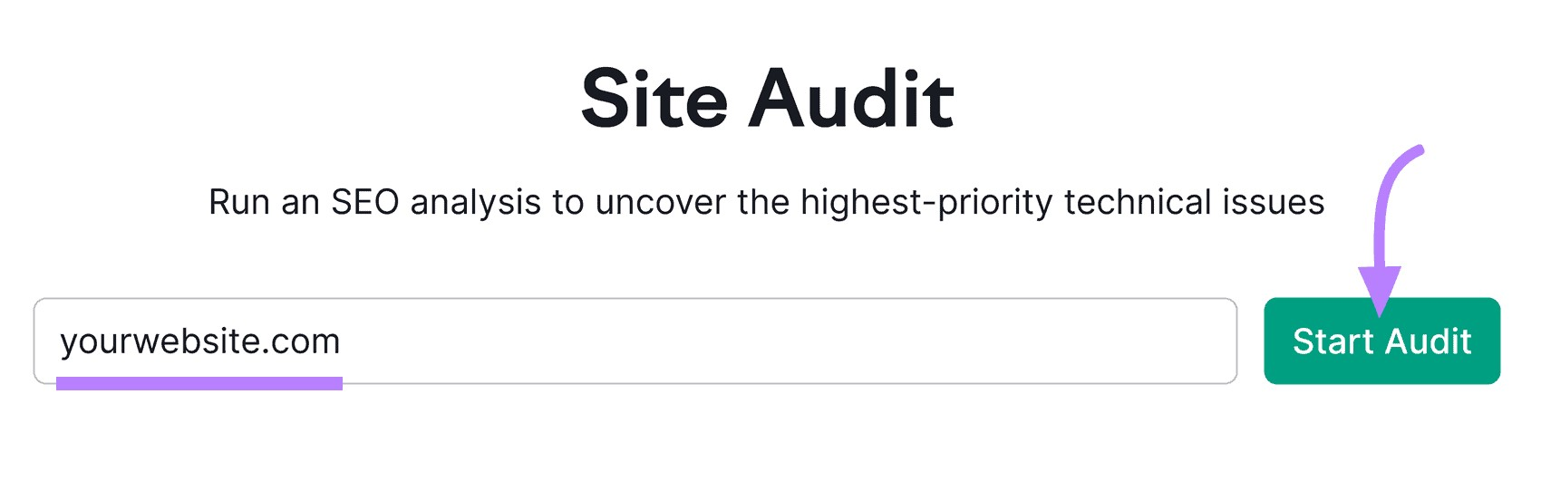 Site Audit tool search