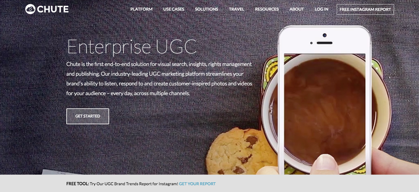 Chute app para UGC