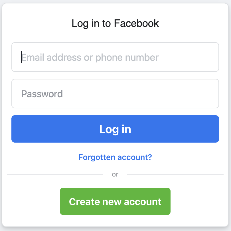 "Log in to Facebook" pop-up window in Social Analytics