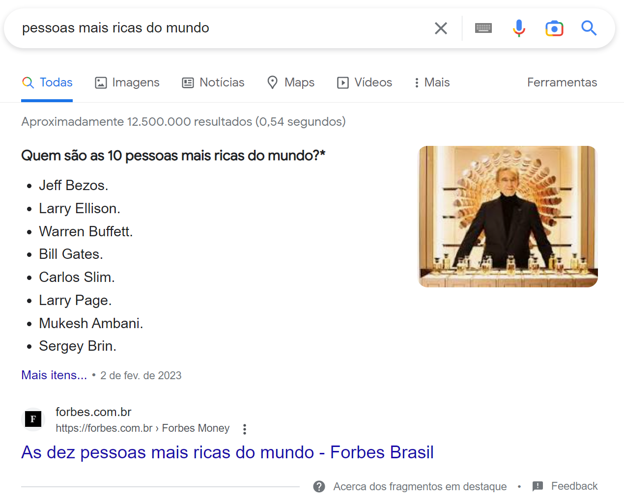 O que são Featured Snippets e quais os diferentes tipos? 6 exemplo de featured snippet de lista