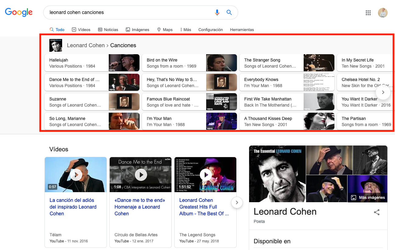 Qué es Schema - Datos estructurados canciones