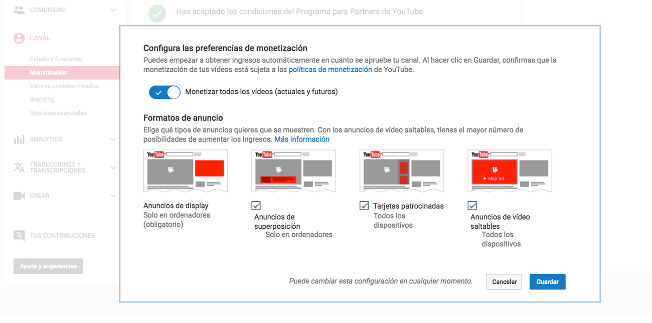  las métricas importantes para monetizar los vídeos de tu