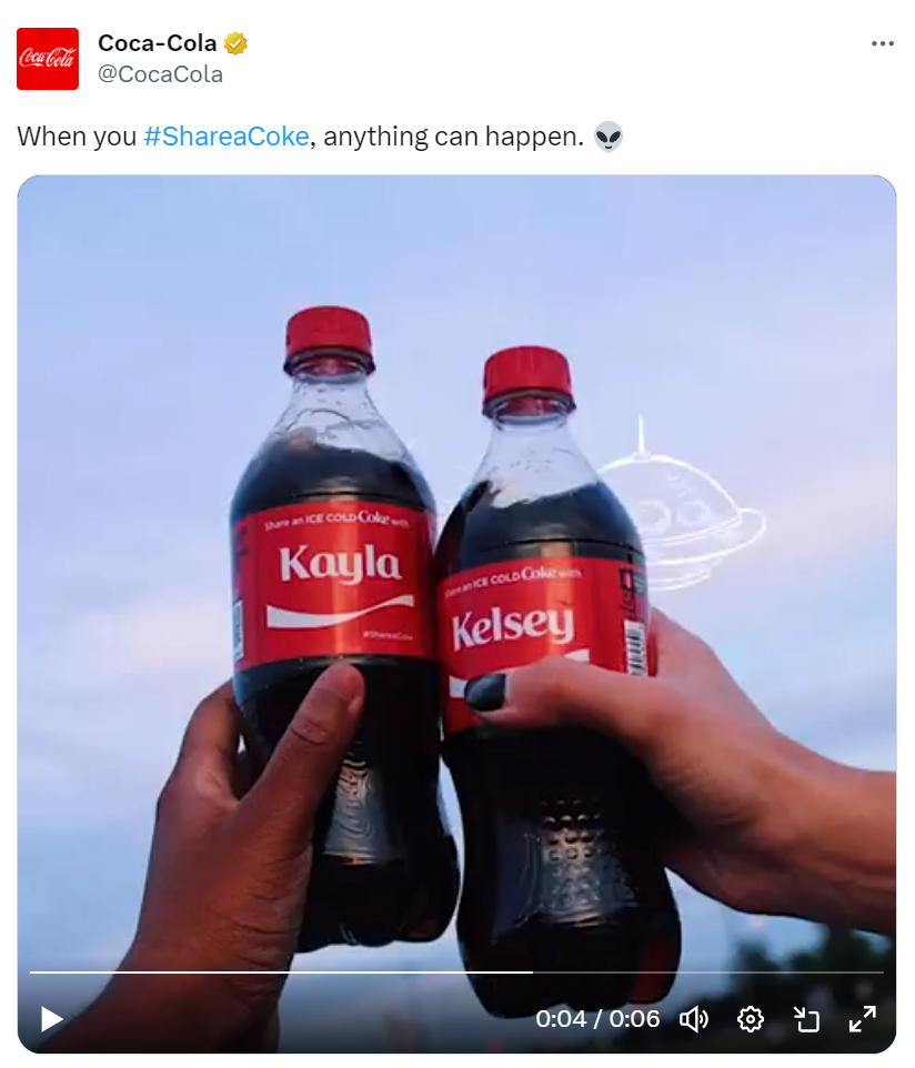 Coca-Cola's social media ad