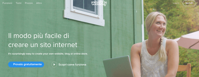 Un'ottima alternativa per creare un sito web gratuitamente: Weebly