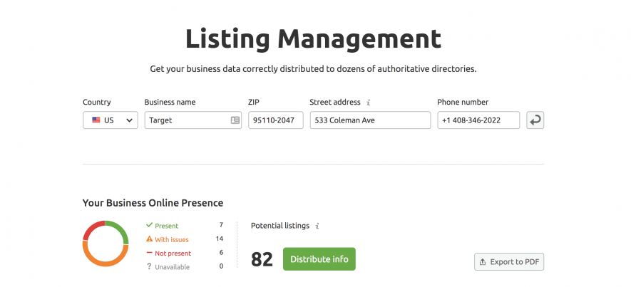 Citation listing management tool stats