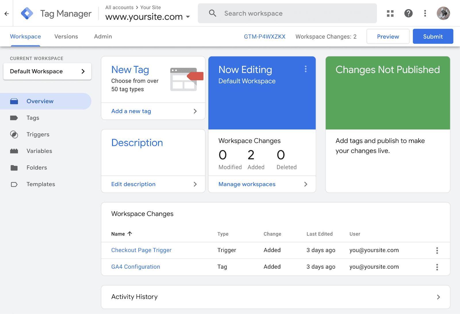 Google Tag Manager home