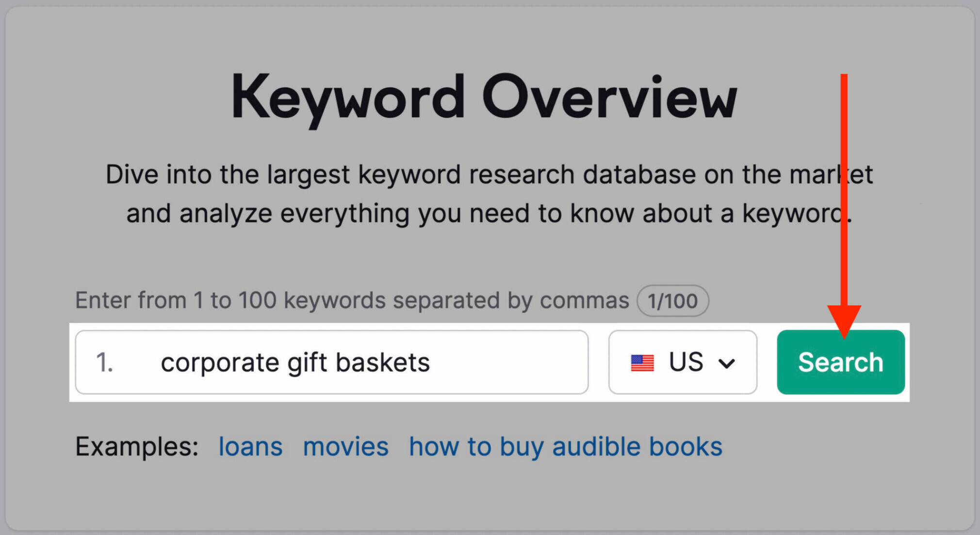 keyword overview search