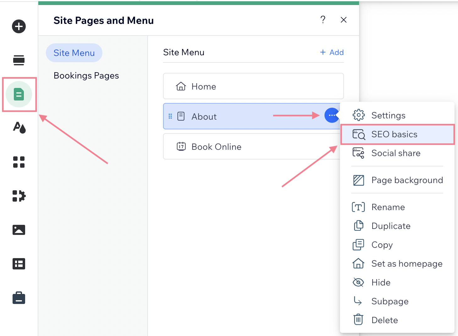 Navigation to SEO basics