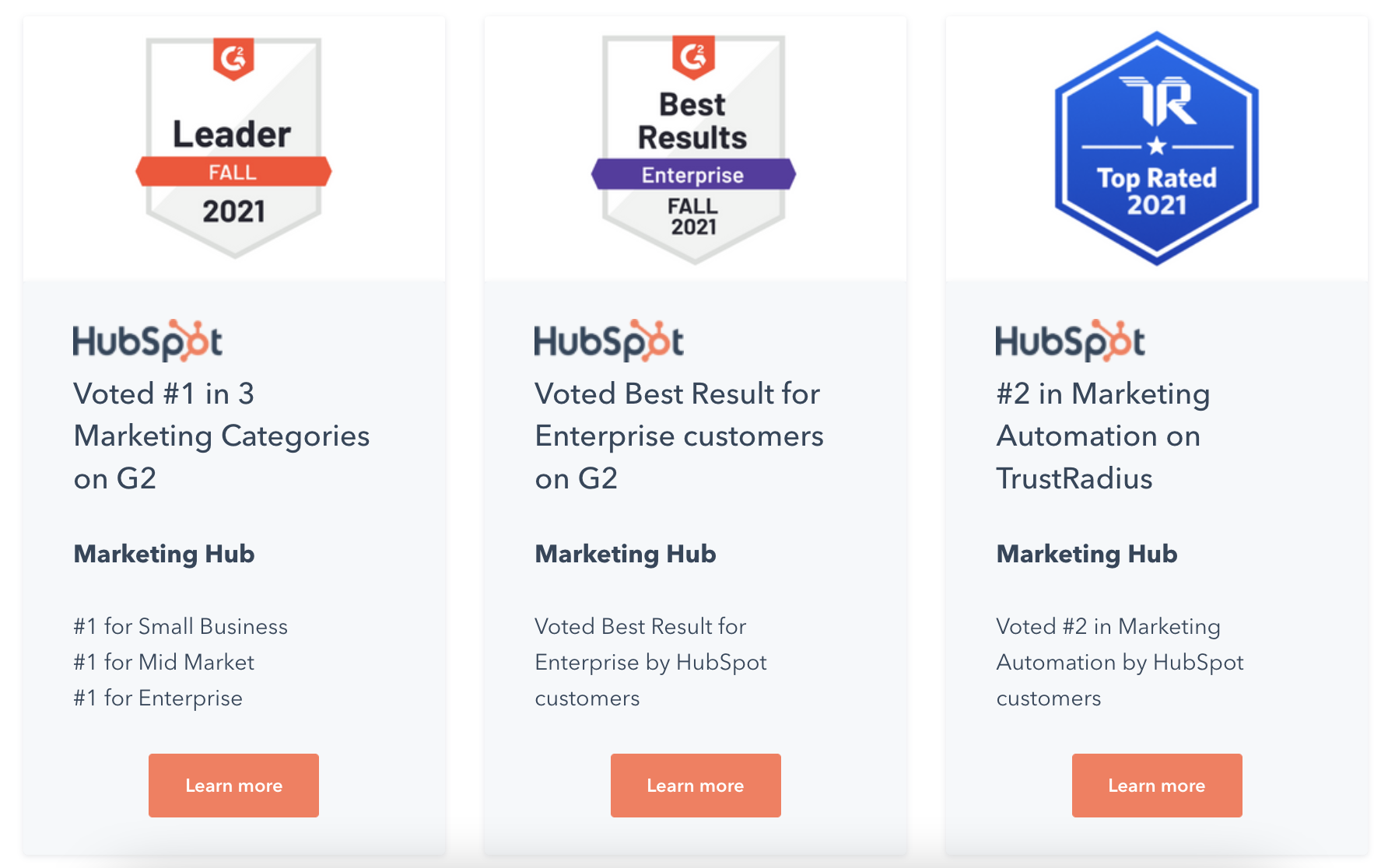 คำรับรองจาก Hubspot