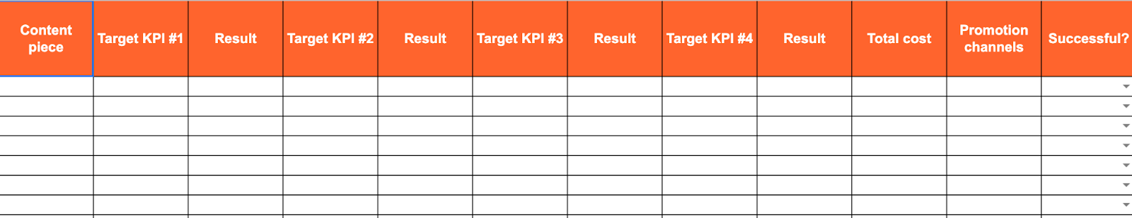 content calendar template