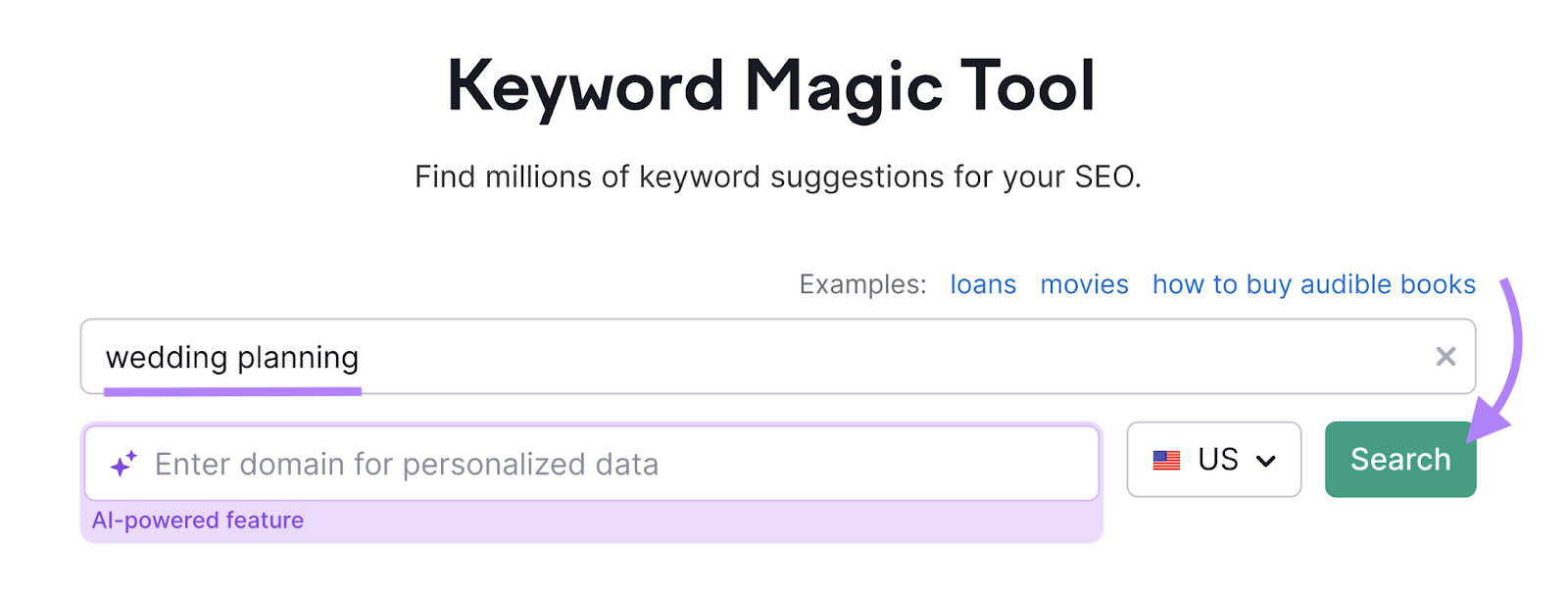 keyword magic tool start