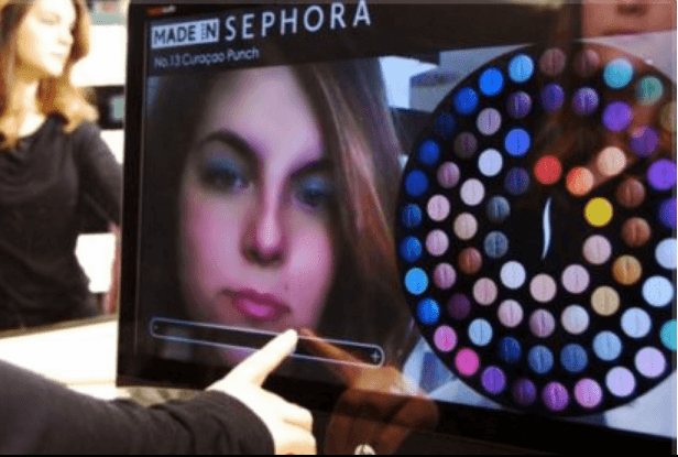 Esempio di uso della realtà aumentata di Sephora