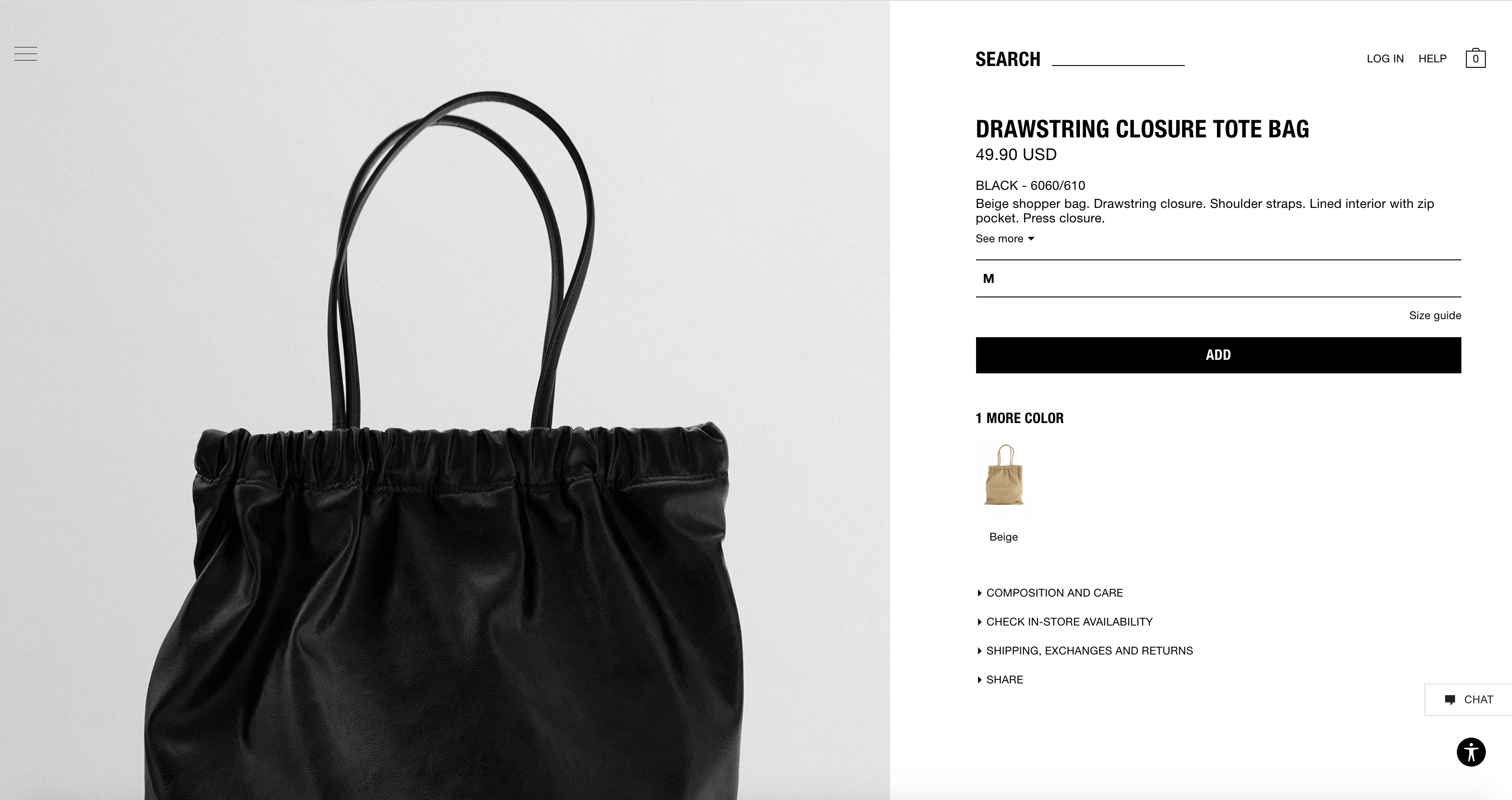 Zara Product Page