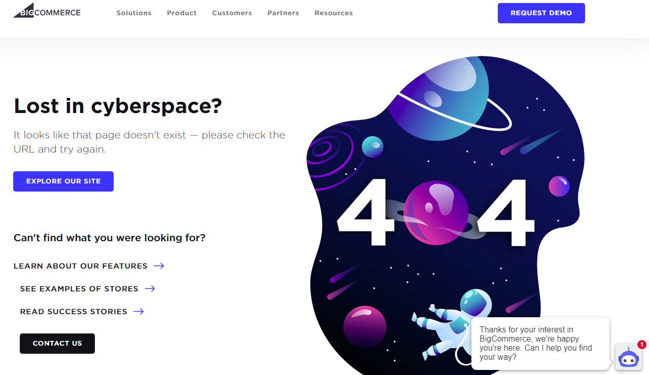 Bigcommerce 404 Seite