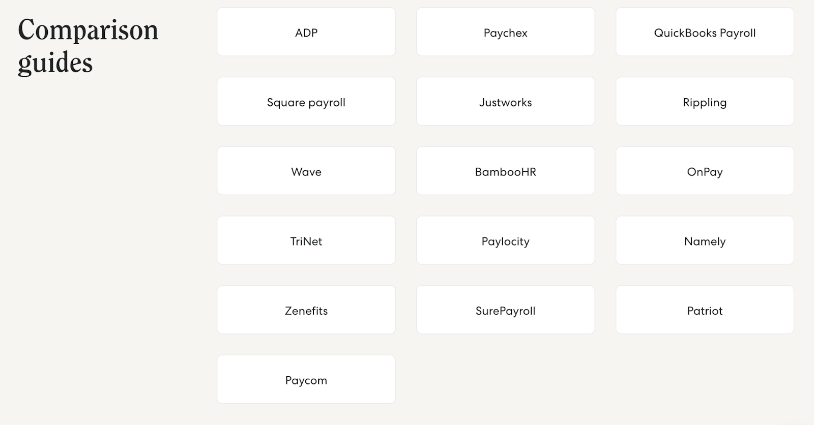 comparison guides break down competitors to the brand