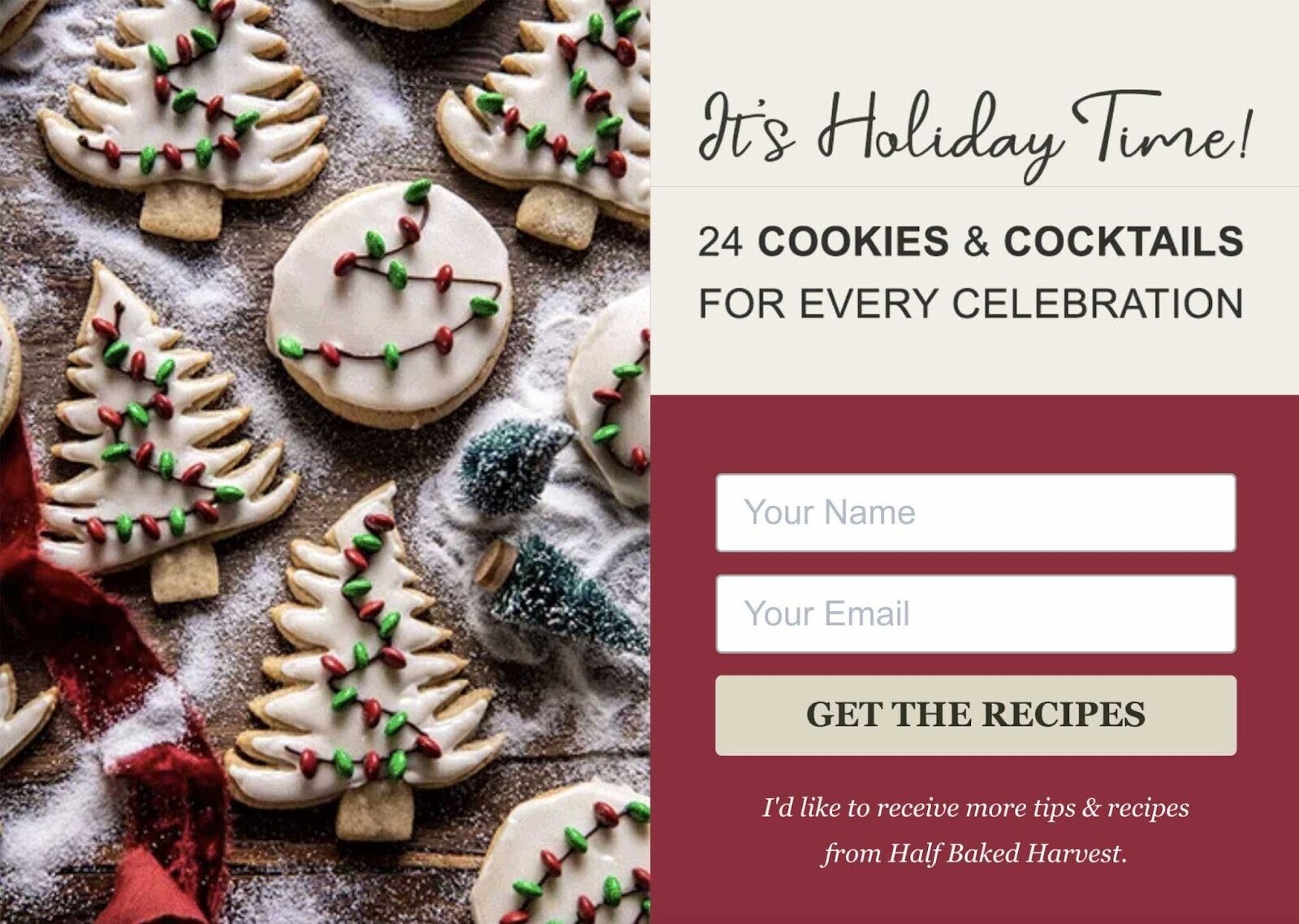 Half Baked Harvest email marketing