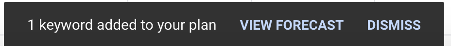 View forecast for images in Google Keyword Planner
