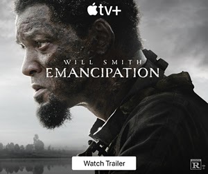 Apple TV's banner ad for the "Emancipation" movie
