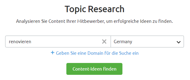 Semrush Topic Research