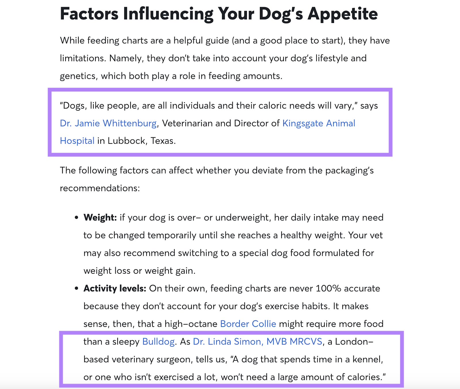 Instances of utilizing a reliable sources successful  Rover’s canine  feeding guide