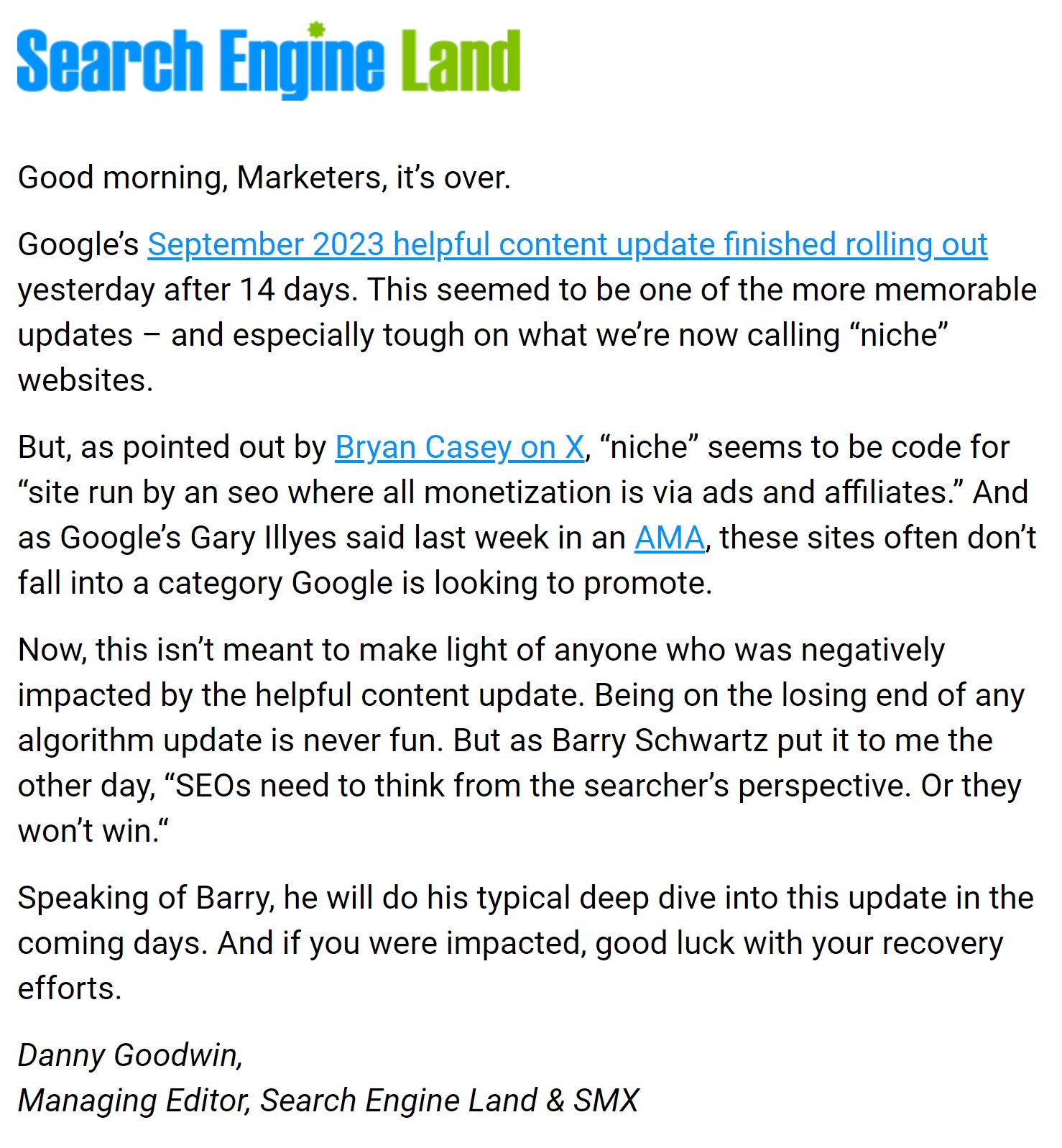 Search Engine Land’s daily newsletter