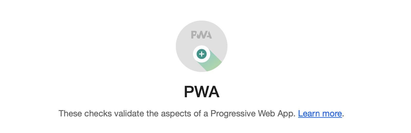 PWA audit in Lighthouse