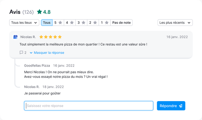 Répondre à un avis