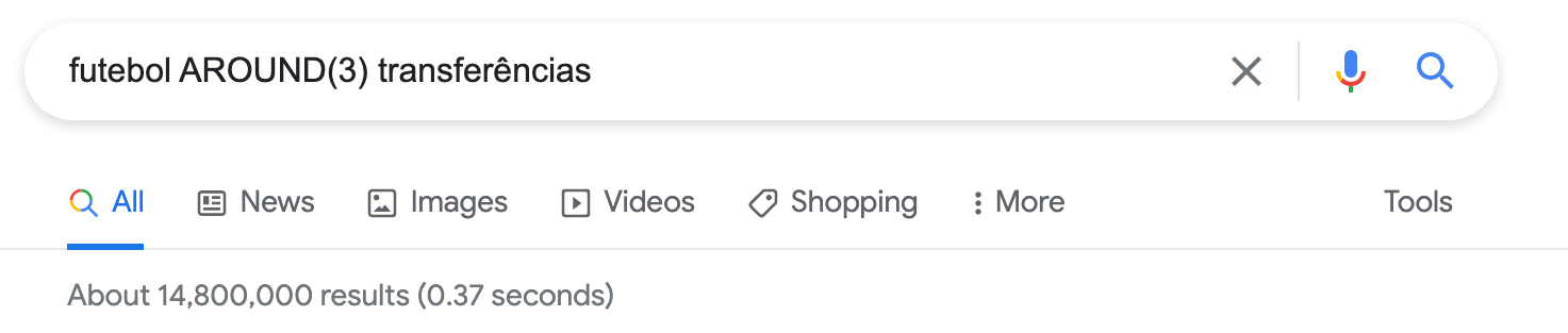 O guia completo de operadores de pesquisa do Google 14 Comando de pesquisa around(3)