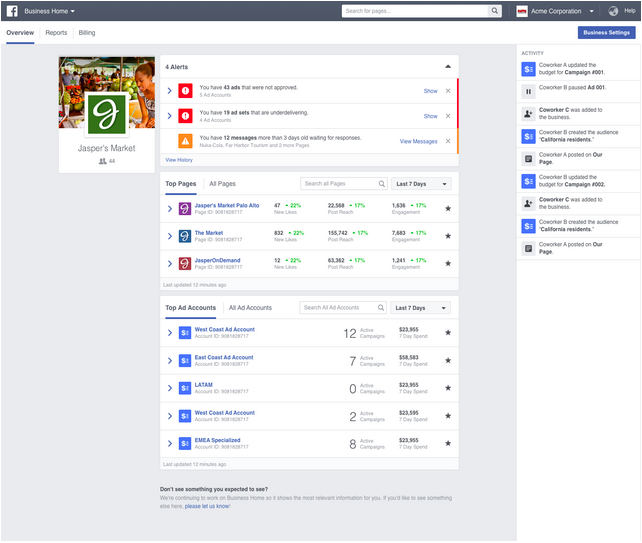 social media ads