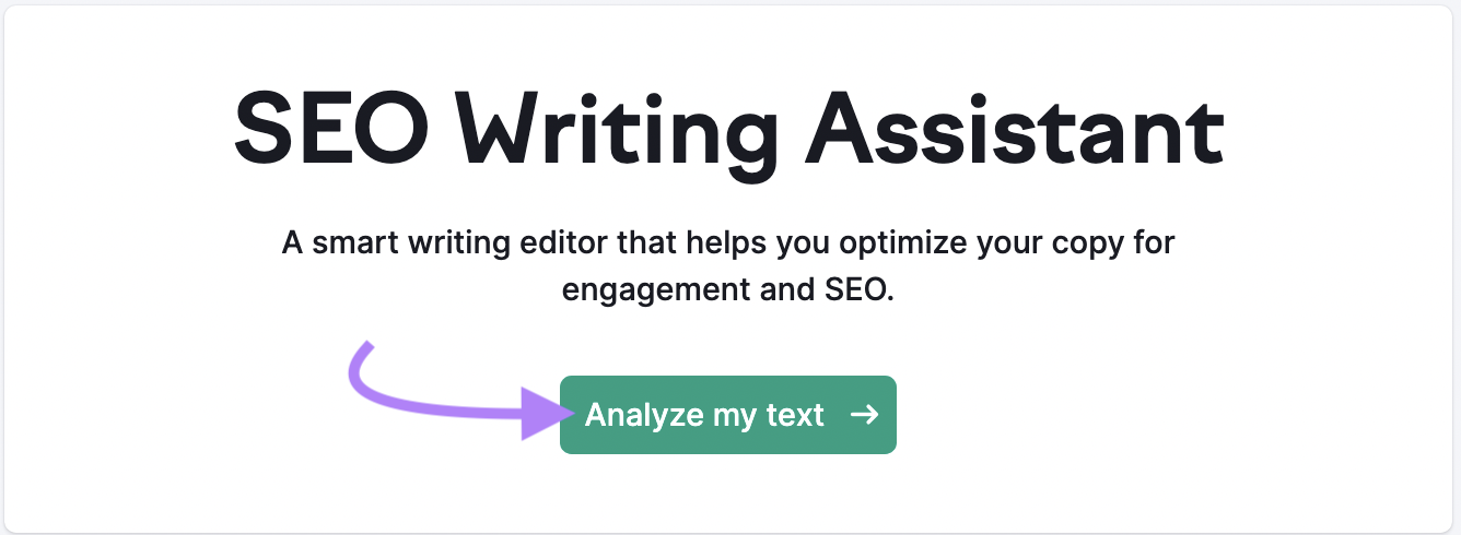 SEO Writing Assistant tool